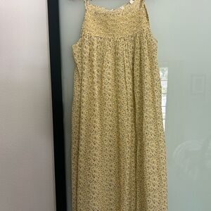 Doen Yellow Floral Kids Casual Dress